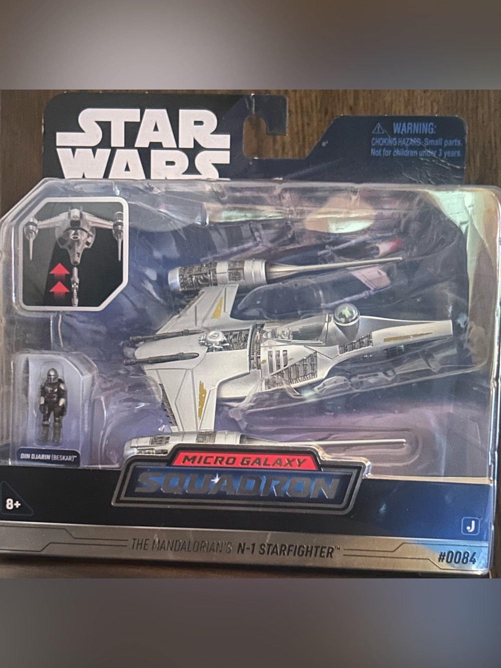 Jazwares Star Wars Micro Galaxy Squadron The Mandalorian's N-1 Starfighter.